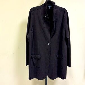 Plus size Eileen Fisher brown wool coat